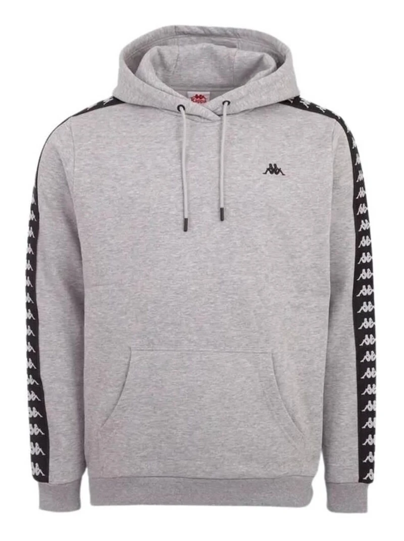 man- grey kappa-joder hooded sweatshirt